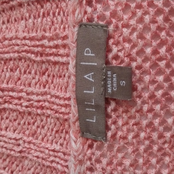 Lille Cardigan knitting pattern front open Long sleeve s Small in Orange - Picture 4 of 4